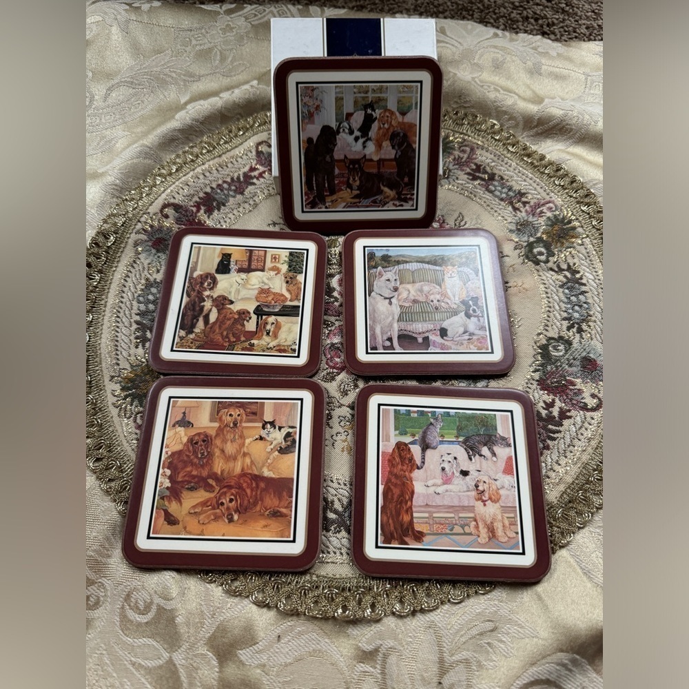 Pimpernel Members of the Family Coasters